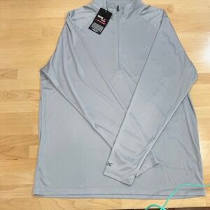 Sz lg GSX Gander Mountain Gray Pullover Long Sleeve Activewear Shirt